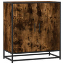 skab 68x35x76 cm konstrueret træ og metal røget egetræsfarve