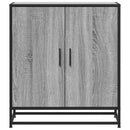 skab 68x35x76 cm konstrueret træ og metal grå sonoma-eg