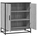skab 68x35x76 cm konstrueret træ og metal grå sonoma-eg