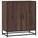 skab 68x35x76 cm konstrueret træ og metal brun egetræsfarve