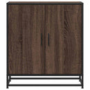 skab 68x35x76 cm konstrueret træ og metal brun egetræsfarve