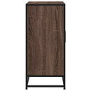 skab 68x35x76 cm konstrueret træ og metal brun egetræsfarve