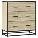 skab 68x35x76 cm konstrueret træ og metal sonoma-eg