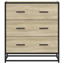 skab 68x35x76 cm konstrueret træ og metal sonoma-eg