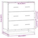 skab 68x35x76 cm konstrueret træ og metal sonoma-eg