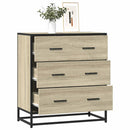 skab 68x35x76 cm konstrueret træ og metal sonoma-eg