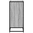 skab 68x35x76 cm konstrueret træ og metal grå sonoma-eg