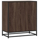 skab 68x35x76 cm konstrueret træ og metal brun egetræsfarve