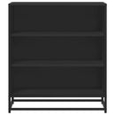 skuffeskab 68x35x76 cm konstrueret træ og metal sort
