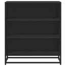 skuffeskab 68x35x76 cm konstrueret træ og metal sort