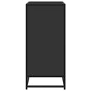 skuffeskab 68x35x76 cm konstrueret træ og metal sort