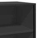 skuffeskab 68x35x76 cm konstrueret træ og metal sort