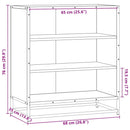 skab 68x35x76 cm konstrueret træ og metal sonoma-eg