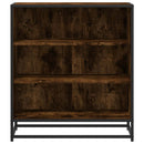 skab 68x35x76 cm konstrueret træ og metal røget egetræsfarve