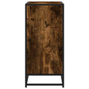 skab 68x35x76 cm konstrueret træ og metal røget egetræsfarve