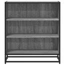 skab 68x35x76 cm konstrueret træ og metal grå sonoma-eg
