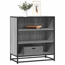 skab 68x35x76 cm konstrueret træ og metal grå sonoma-eg