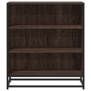 skab 68x35x76 cm konstrueret træ og metal brun egetræsfarve