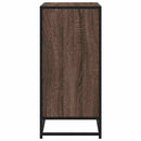 skab 68x35x76 cm konstrueret træ og metal brun egetræsfarve