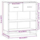 skab 68x35x76 cm konstrueret træ sonoma-eg