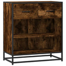 skab 68x35x76 cm konstrueret træ røget egetræsfarve