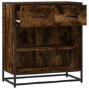 skab 68x35x76 cm konstrueret træ røget egetræsfarve