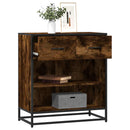 skab 68x35x76 cm konstrueret træ røget egetræsfarve