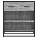 skab 68x35x76 cm konstrueret træ grå sonoma-eg