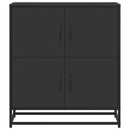 skuffeskab 68x35x76 cm konstrueret træ sort