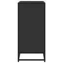 skuffeskab 68x35x76 cm konstrueret træ sort