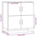 skab 68x35x76 cm konstrueret træ røget egetræsfarve