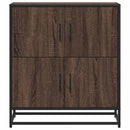 skuffeskab 68x35x76 cm konstrueret træ brun egetræsfarve