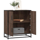 skuffeskab 68x35x76 cm konstrueret træ brun egetræsfarve