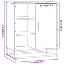 skab 62x35x76 cm konstrueret træ røget egetræsfarve