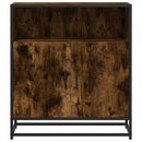 skab 68x35x76 cm konstrueret træ røget egetræsfarve