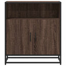 skuffeskab 68x35x76 cm konstrueret træ brun egetræsfarve
