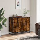 skænk 94x35x76 cm konstrueret træ røget egetræsfarve