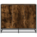 skænk 94x35x76 cm konstrueret træ røget egetræsfarve