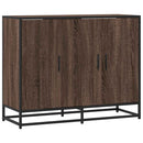 skab 94x35x76 cm konstrueret træ brun egetræsfarve
