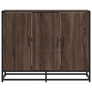 skab 94x35x76 cm konstrueret træ brun egetræsfarve