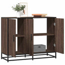 skab 94x35x76 cm konstrueret træ brun egetræsfarve