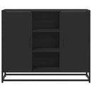 skænk 92x35x76 cm konstrueret træ sort