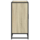 skab 92x35x76 cm konstrueret træ røget egetræsfarve