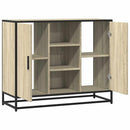 skab 92x35x76 cm konstrueret træ røget egetræsfarve