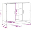 skab 92x35x76 cm konstrueret træ røget egetræsfarve