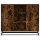 skænk 92x35x76 cm konstrueret træ røget egetræsfarve