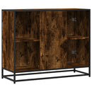 skænk 92x35x76 cm konstrueret træ røget egetræsfarve