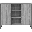skænk 92x35x76 cm konstrueret træ grå sonoma-eg