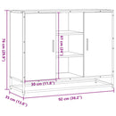 skænk 92x35x76 cm konstrueret træ grå sonoma-eg