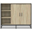 skab 92x35x76 cm konstrueret træ røget egetræsfarve